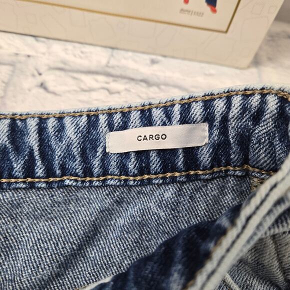 Forever 21 Women's Cargo Jeans Baggy Relaxed Fit Straight Leg size Small - Picture 7 of 15